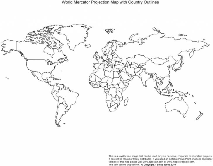 Physical World Map Outline Printable