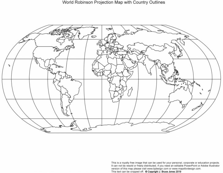 Round World Map Printable