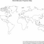 Printable, Blank World Outline Maps • Royalty Free • Globe, Earth   World Map Mercator Projection Printable