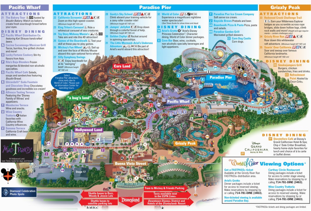 Disneyland California Adventure Park Map Park Maps Disneyland Park 