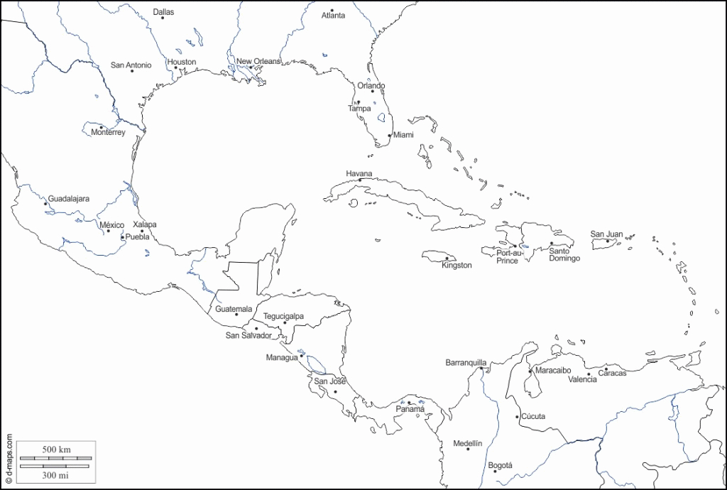 Printable Map Of Caribbean Islands Printable World Holiday