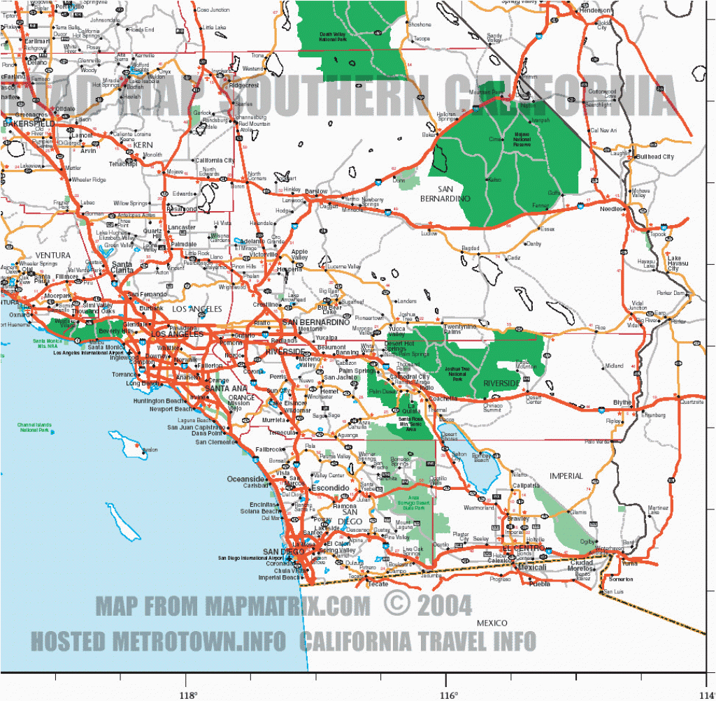 Printable Map Of California For Kids Road Map Of Southern California - Printable Map Of California For Kids