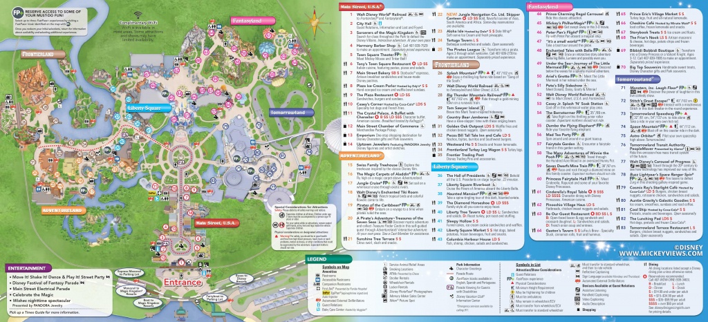 Printable Map Of Disney World Magic Kingdom | Travel Maps And Major - Disney World Map 2017 Printable
