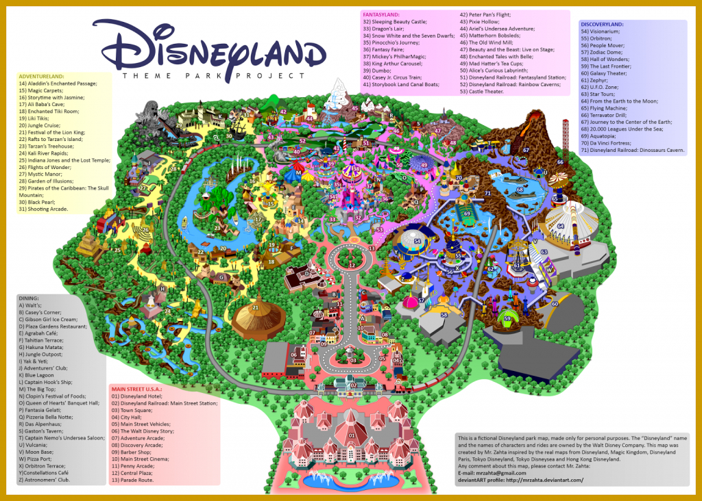 Printable Disneyland Park Map Free Printable Maps