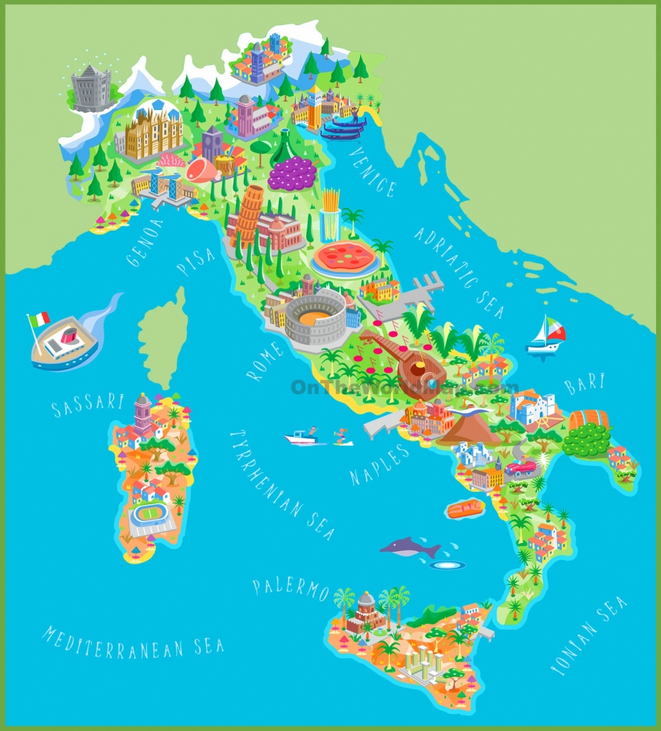 Printable Map Of Italy Free | Twitterleesclub - Printable Map Of Italy For Kids