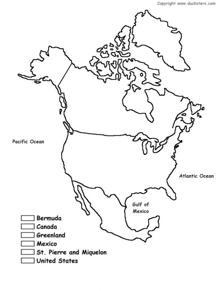 Free Printable Outline Map Of North America