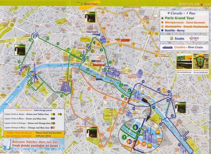 Printable Map Of Paris With Tourist Attractions