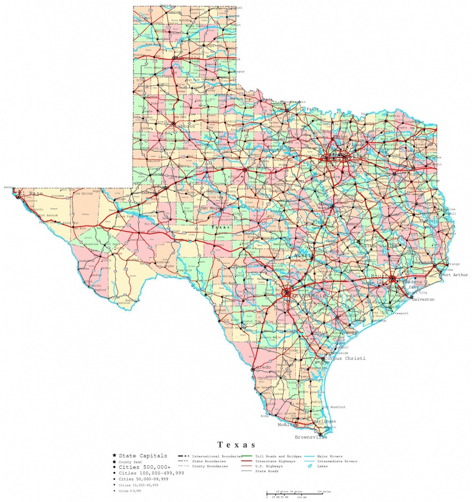 Printable Map Of Texas | Useful Info | Printable Maps, Texas State - Detailed Road Map Of Texas