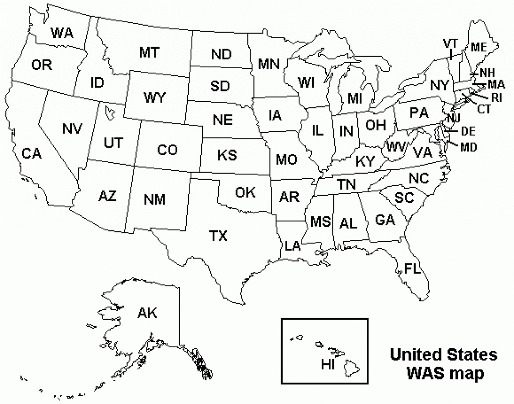 Printable Map Of The United States With State Names And Travel - Printable Map Of The Usa States
