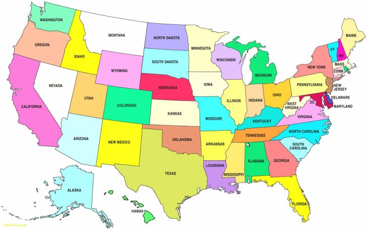 United States Map States And Capitals Printable Map