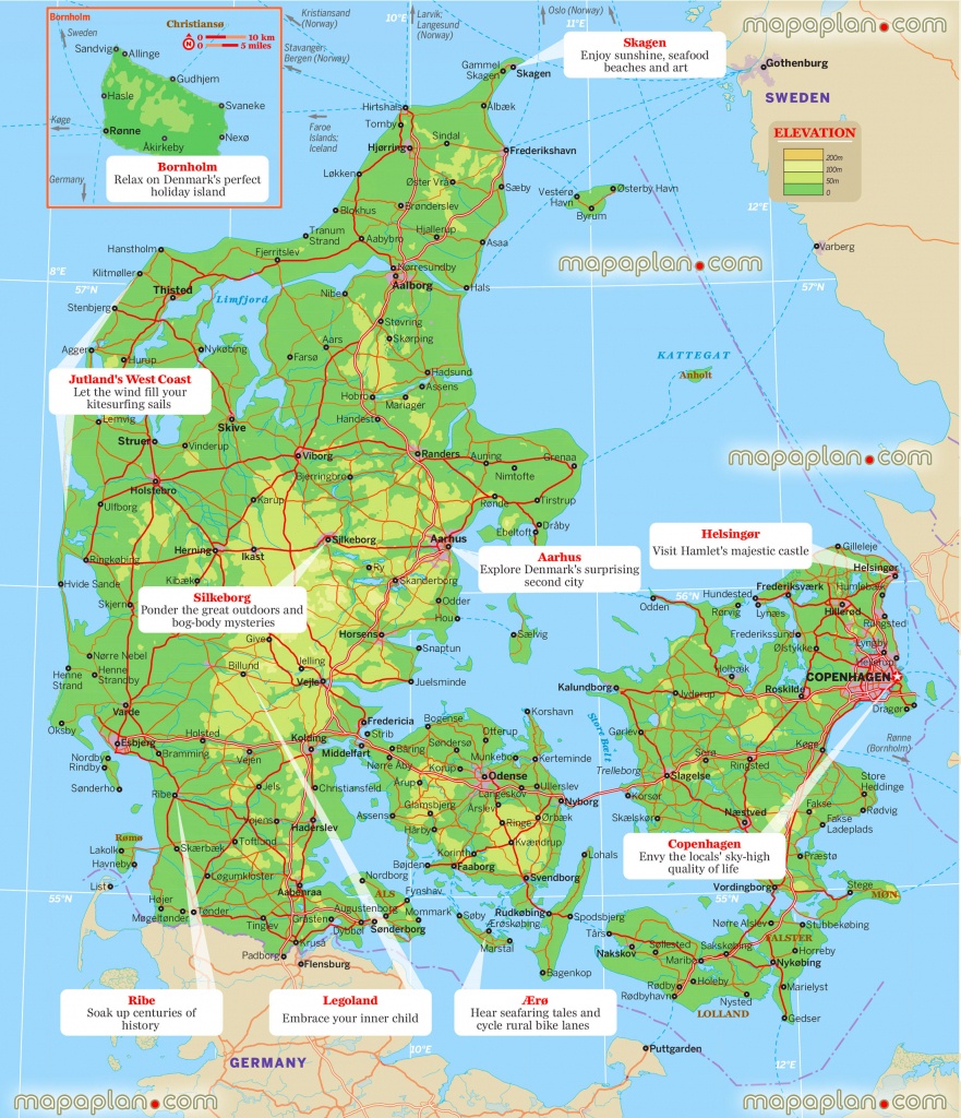 Printable Maps Of Denmark And Travel Information | Download Free - Printable Map Of Denmark