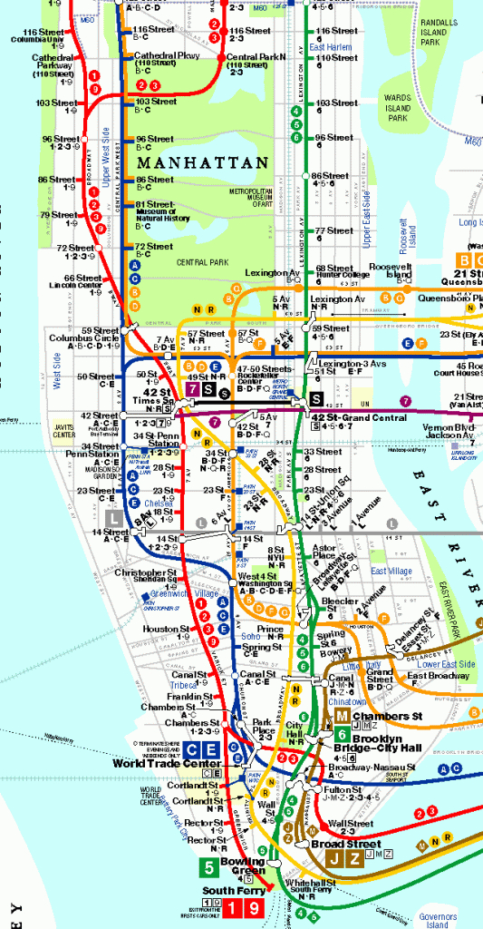 Printable New York City Map | Bronx Brooklyn Manhattan Queens - Manhattan City Map Printable