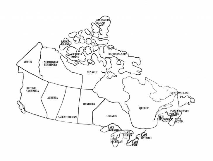 Printable Blank Map Of Canada With Provinces And Capitals