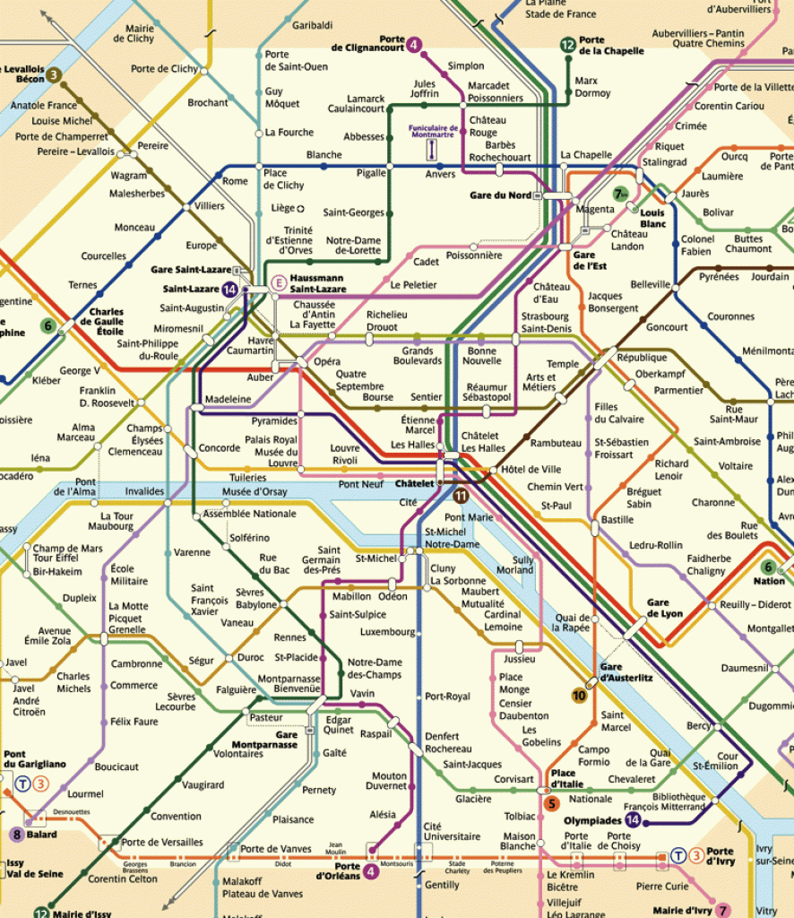 Printable Paris Metro Map. Printable Rer Metro Map Pdf. - Printable Paris Metro Map