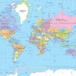 Printable Political World Map Printable Poli | Printables And   World Map With Capital Cities Printable
