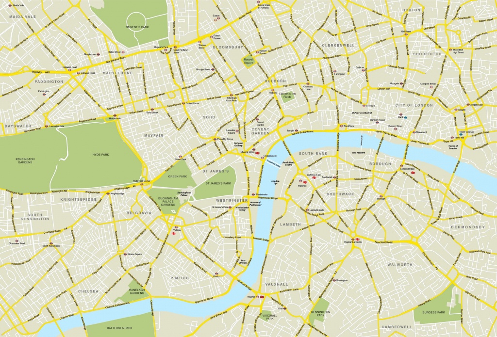 Printable Street Map Of Central London Within - Capitalsource - Central London Map Printable
