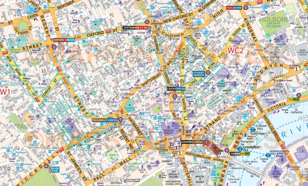 Printable Street Map Of Central London Within - Capitalsource - Printable Street Maps
