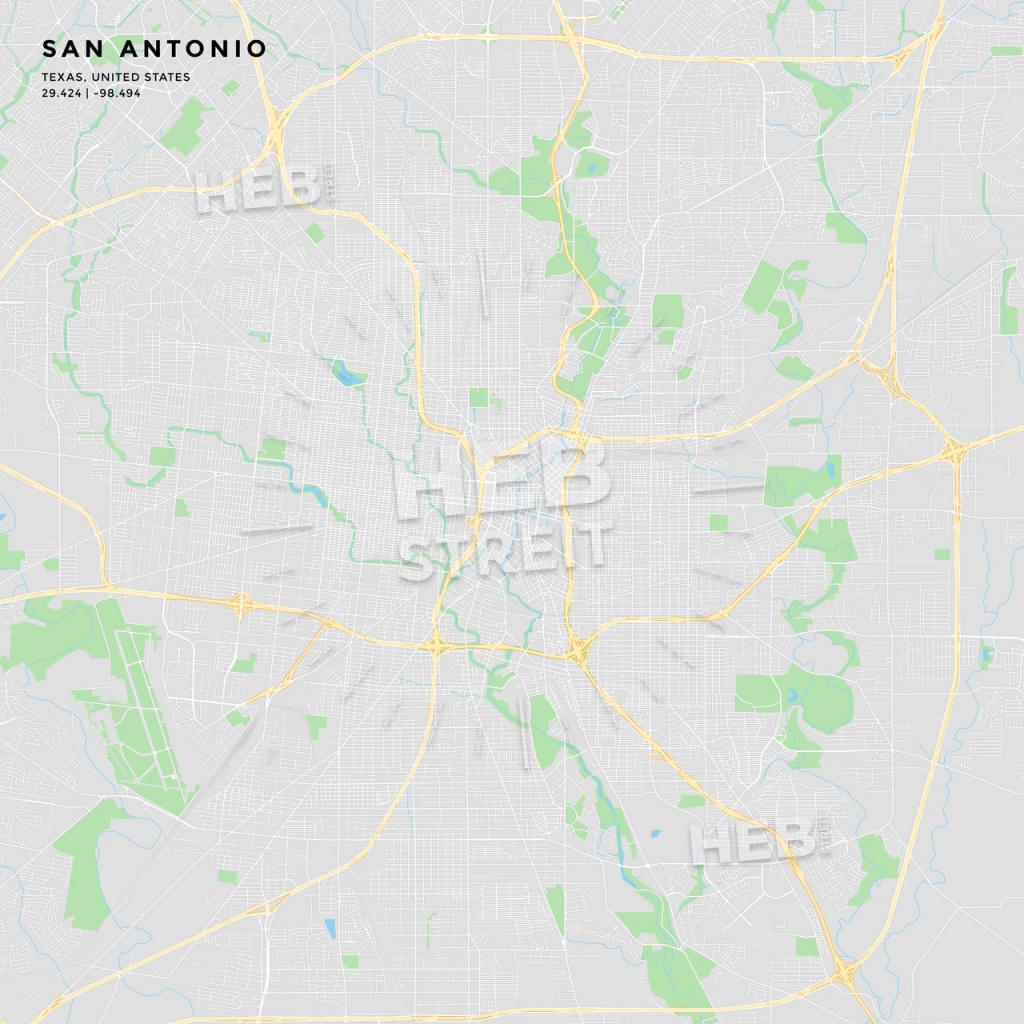Printable Street Map Of San Antonio, Texas | Hebstreits Sketches - Map Of San Antonio Texas And Surrounding Area