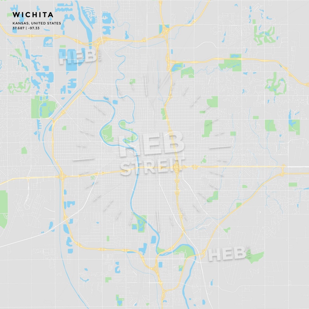 Printable Street Map Of Wichita, Kansas | Hebstreits Sketches - Printable Street Map Of Wichita Ks