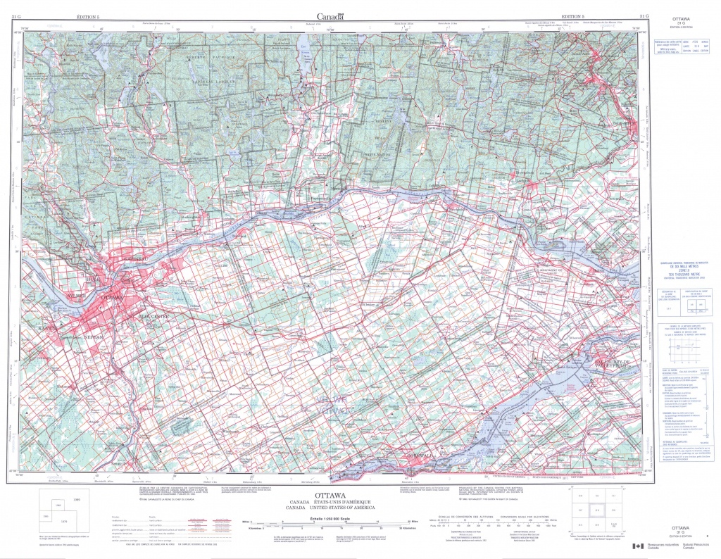 Printable Topographic Map Of Ottawa 031G, On - Topographic Map Printable