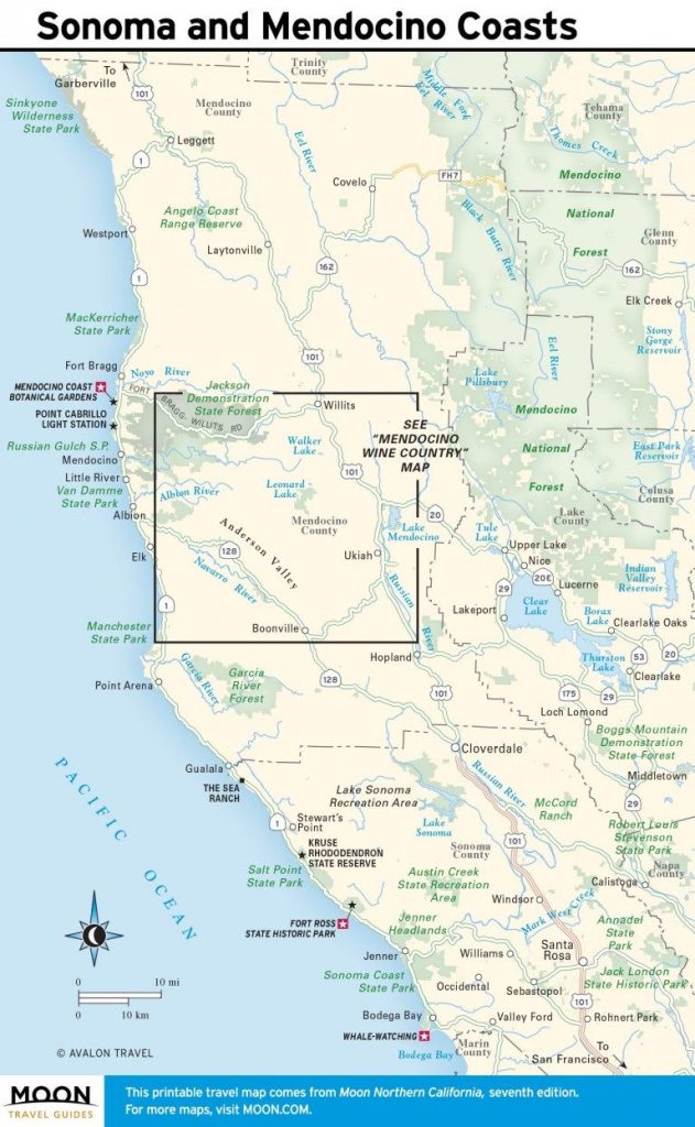 Printable Travel Maps Of Coastal California In 2019 California Printable Moon Map 631x1024 