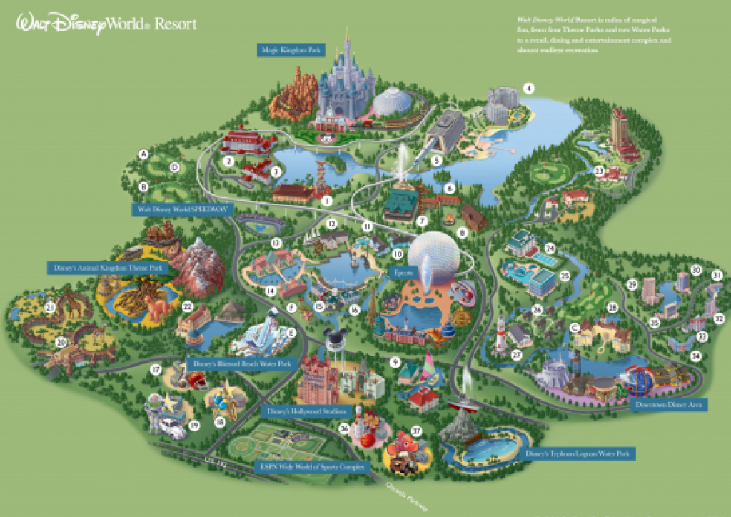 Printable Walt Disney World Park Maps - Walt Disney World Park Maps Printable
