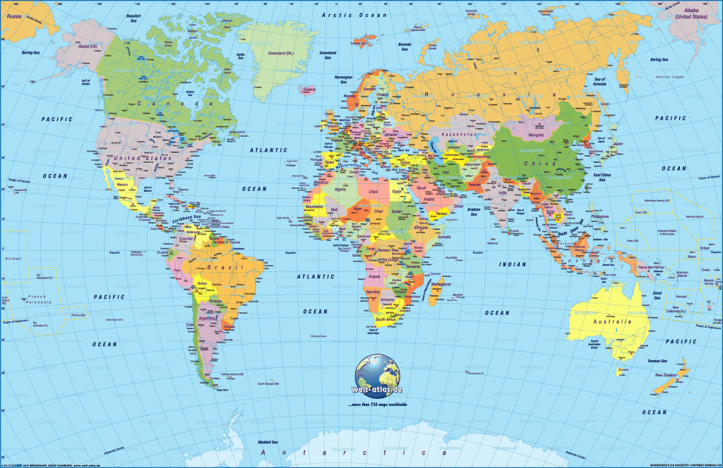 Printable World Map Labeled | World Map See Map Details From Ruvur - Free Printable Custom Maps