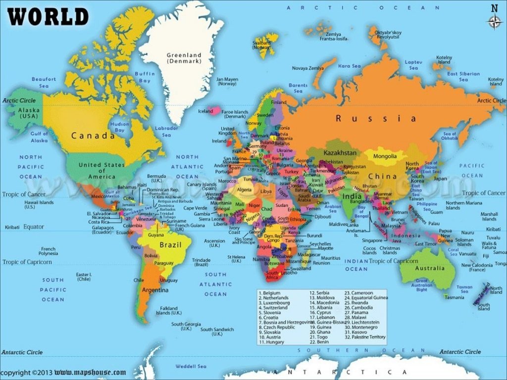 Printable World Map With Countries Labeled Pdf And Travel - Free Printable World Map Pdf