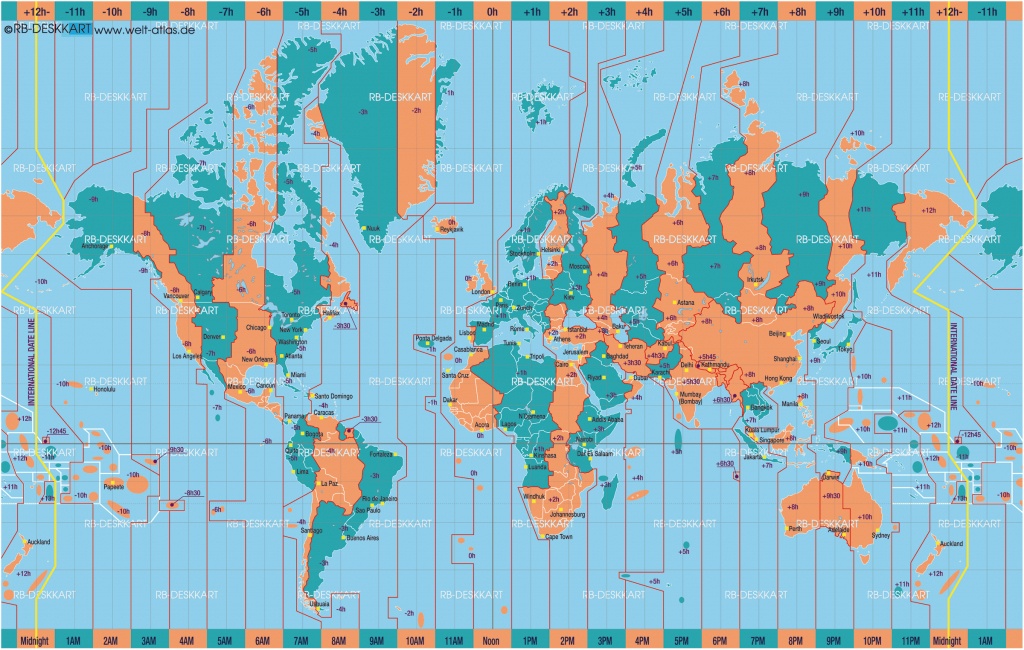 Printable World Time Zone Maps And Travel Information | Download - World Time Zone Map Printable Free