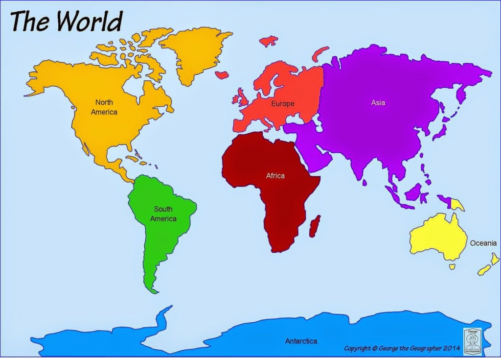 Printable+World+Map+7+Continents | Computer Lab | World Map - Printable Map Of Continents