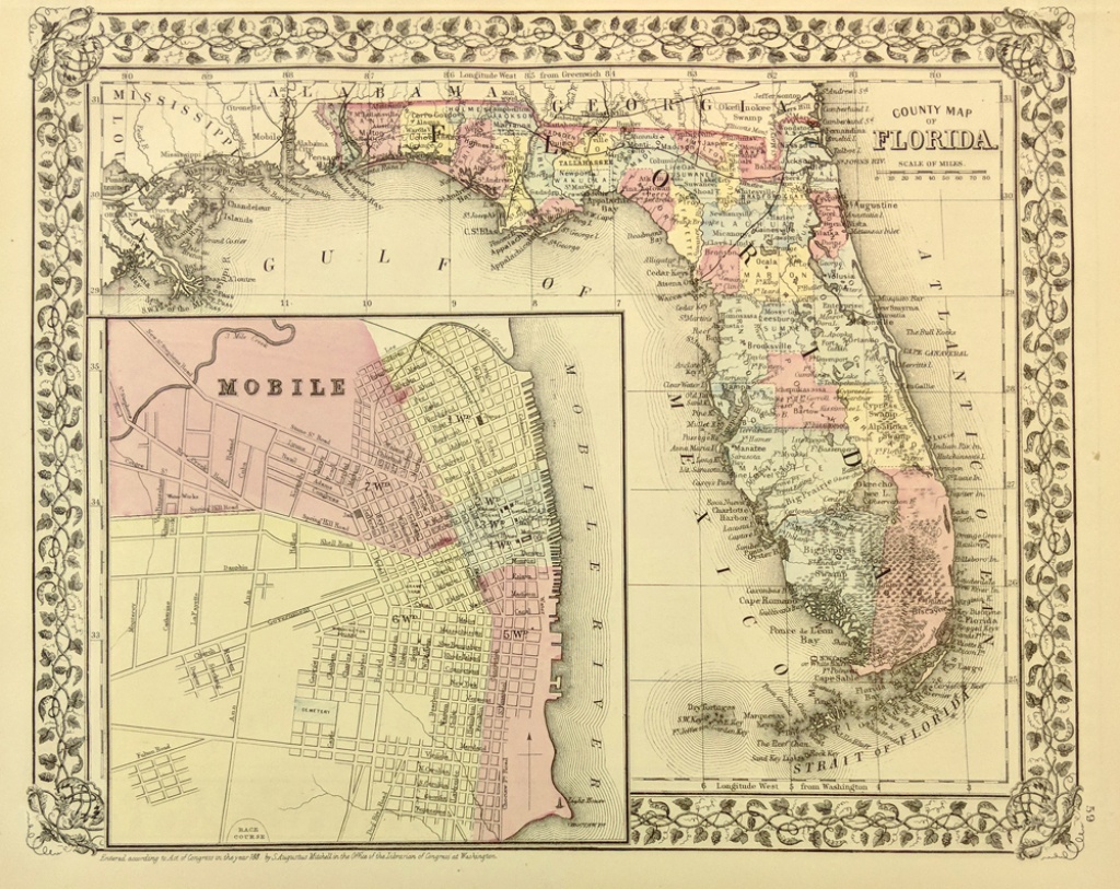 Prints Old &amp;amp; Rare - Florida - Antique Maps &amp;amp; Prints - Vintage Florida Maps For Sale
