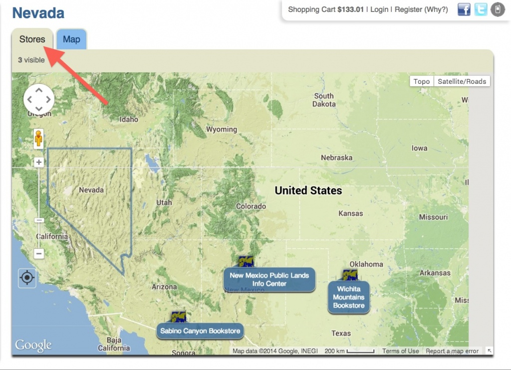 Publiclands | Nevada - California Blm Camping Map