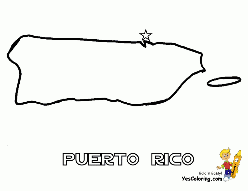 Puerto Rico Map Picture You Can Print Out At Yescoloring. | Free - Free Printable Map Of Puerto Rico