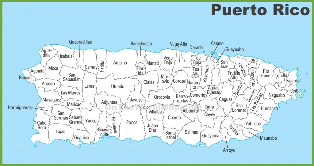 Puerto Rico Printable Map Printable World Holiday