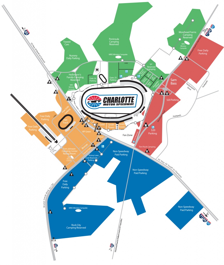 Race Day Parking | Tickets | The Speedway Club - Texas Motor Speedway Parking Map