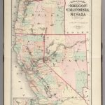 Railroad Map Of Oregon, California, And Nevada.   David Rumsey   Oregon California Map