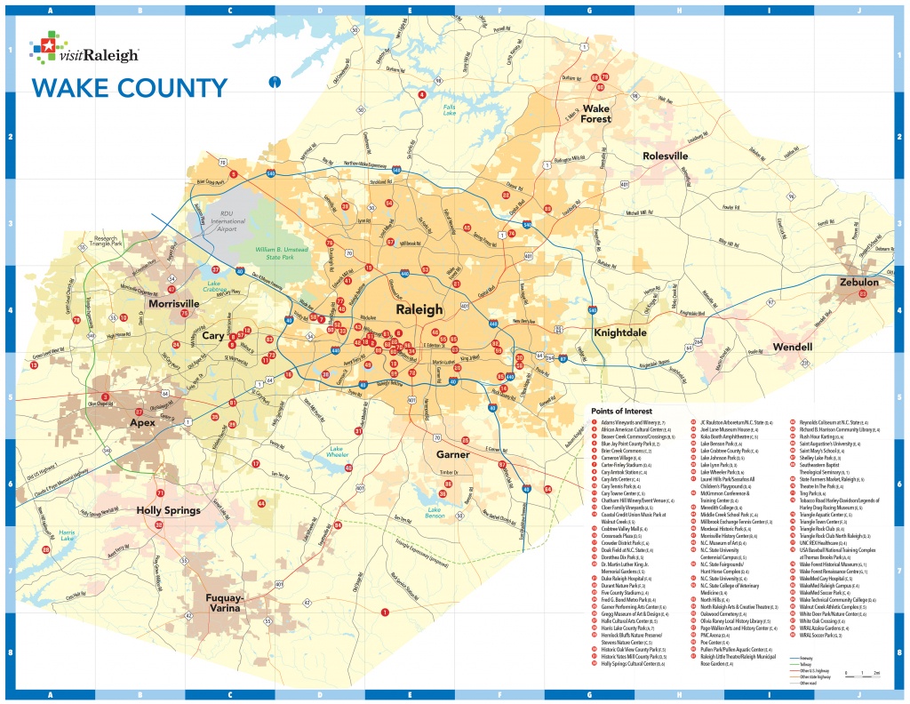 Raleigh, N.c., Maps | Downtown Raleigh Map - Printable Map Of Downtown Raleigh Nc