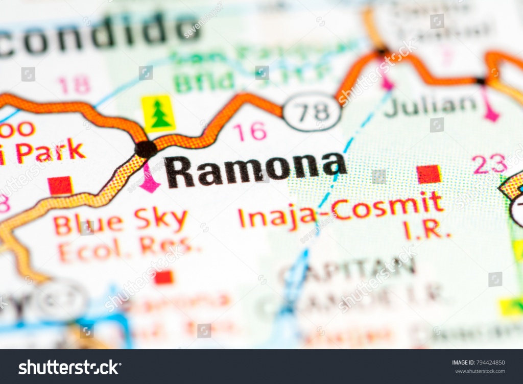 Ramona California Usa On Map Stock Photo (Edit Now) 794424850 - Ramona California Map