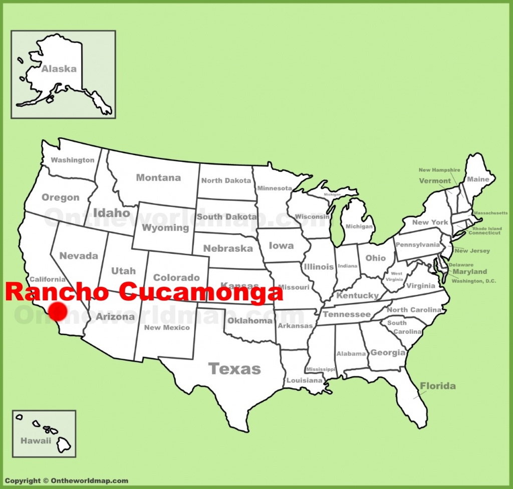 Rancho Cucamonga Location On The U.s. Map - Rancho Cucamonga California Map