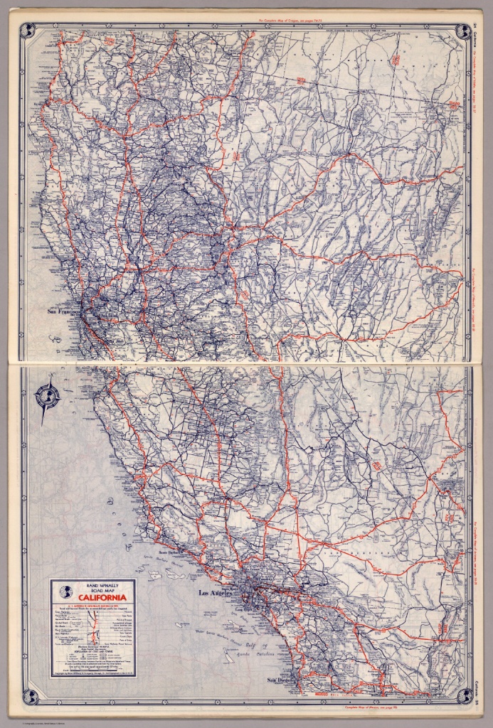 Rand Mcnally Road Map: California - David Rumsey Historical Map - Rand Mcnally California Map