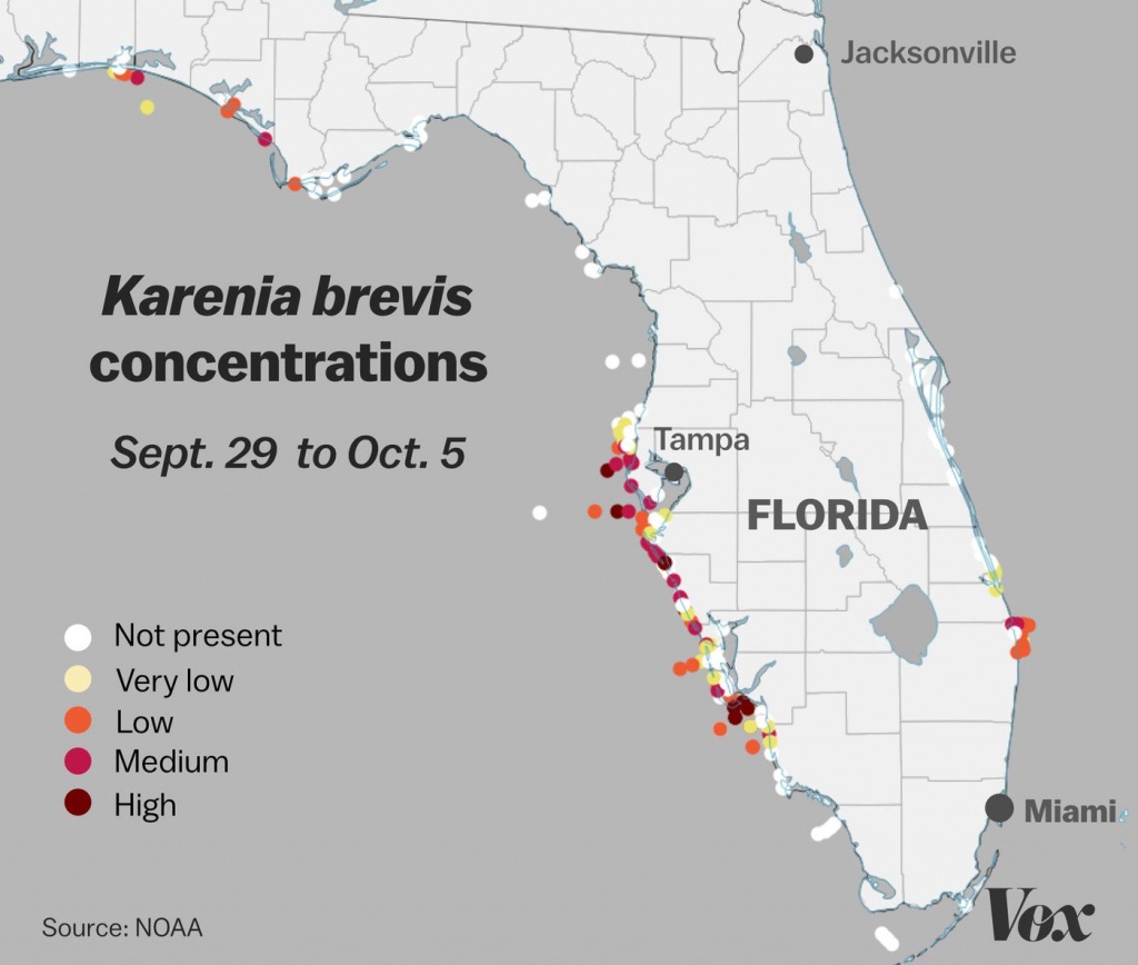 Red Tide: Why Florida&amp;#039;s Toxic Algae Bloom Is Killing Fish, Manatees - Toxic Algae In Florida Map