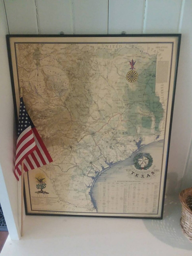 Reduced:vintage Texas Map Large Framed Nap Of Texas Texas | Etsy - Vintage Texas Map Framed