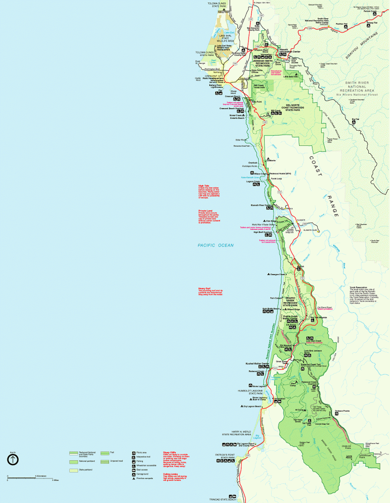 Redwood National Park Map, Redwood State Park California, Redwood Park - Redwood Park California Map