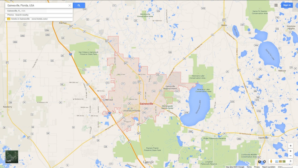 Reference Maps Of Florida, Usa - Nations Online Project - Map Of - Map Of Gainesville Florida Area