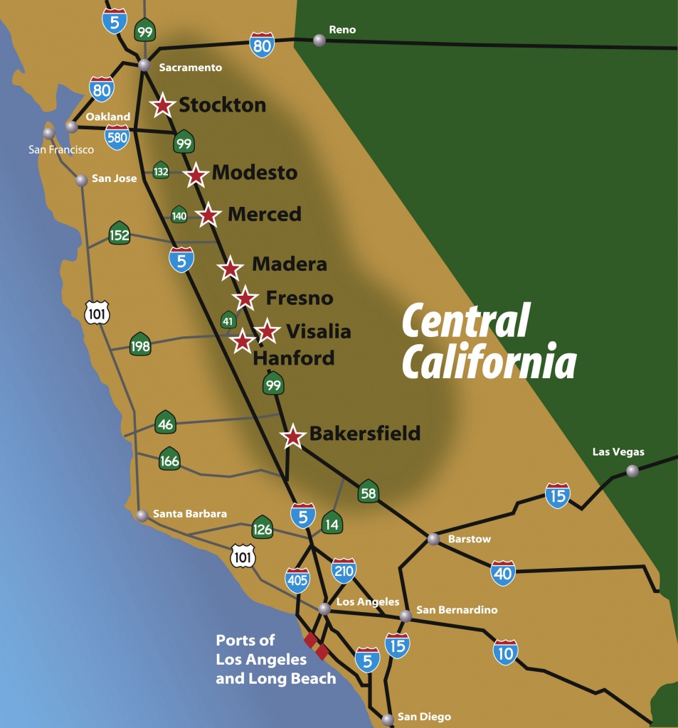 Map Of Central California Printable Maps Images And Photos Finder   Regional Maps Central California Map Of Central California 