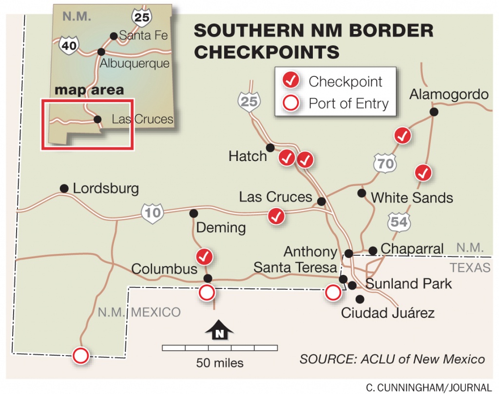 Report Alleges &amp;#039;abusive Behavior&amp;#039;border Agents » Albuquerque Journal - Immigration Checkpoints In Texas Map