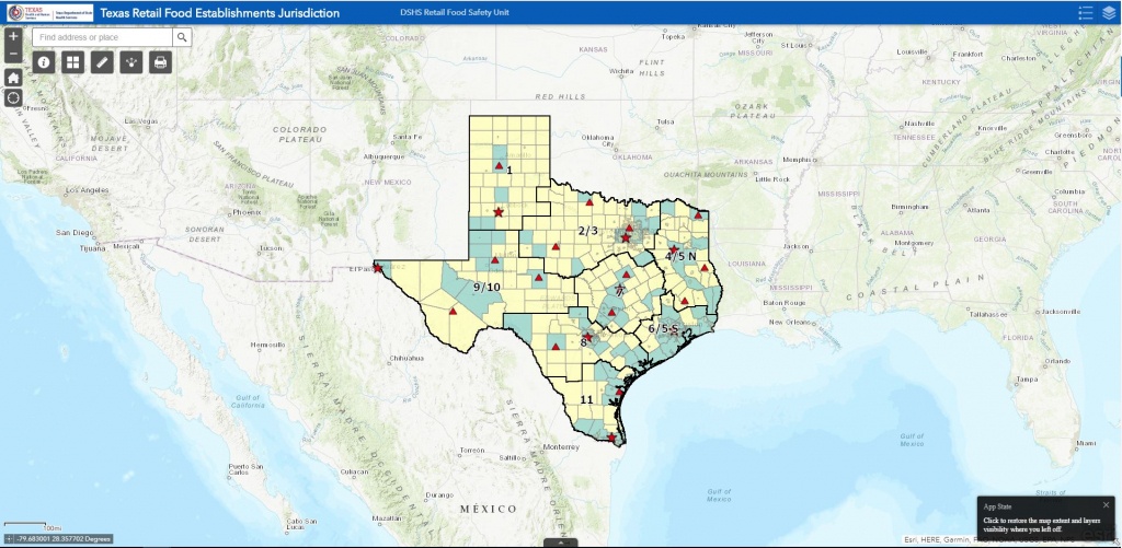 Retail Food Establishments - Texas Department Of State Health Services - Texas Dps Region Map
