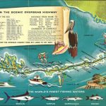 Retro Style 1960S Tourist Map Of The Florida Keys. [2844 × 1278] In   Show Me A Map Of The Florida Keys