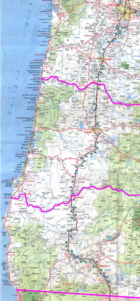 Road Map Of California And Oregon Reference Map Reference California - Road Map Oregon California