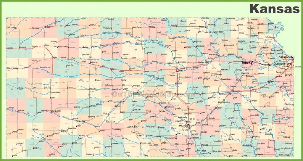 Road Map Of Kansas With Cities - Printable Kansas Map With Cities